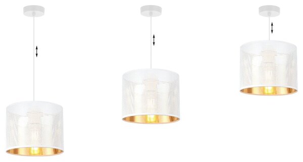 Závěsné svítidlo Asti0, 1x bílé PVC stínítko, (fi 20cm), g, w
