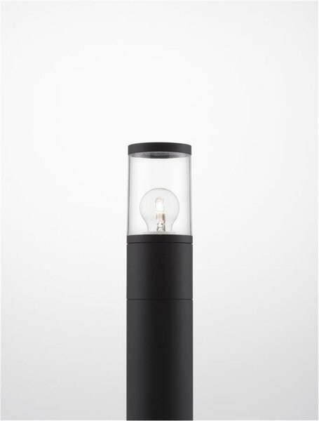 NOVA LUCE venkovní sloupkové svítidlo CETERA černý hliník a akryl E27 1x12W 220-240V IP54 bez žárovky 9002874