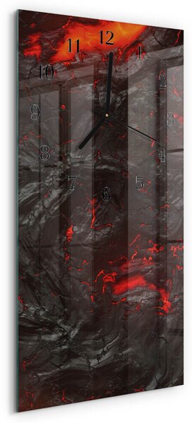 Skleněné hodiny vertikální Láva zsppc-30x60-00058943
