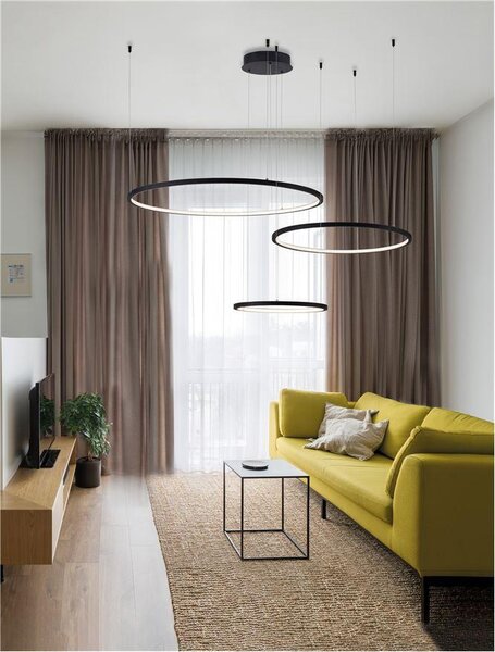 Nova Luce Závěsné LED svítidlo PURPLE, 84W stmívatelné Barva: Zlatá