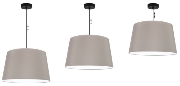 Závěsné svítidlo Gaja, 1x béžové textilní stínítko, (fi 44cm), b