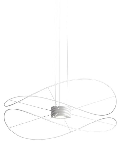 Axolight Hoops 2, bílé závěsné svítidlo, 2x16W LED 3000K stmívatelné, prům. 100cm, výška 43cm