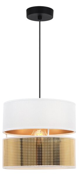 Závěsné svítidlo Asti2, 1x PVC/bílé textilní stínítko, (fi 20cm), g, b