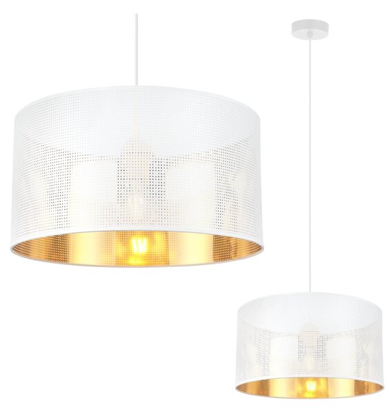 Závěsné svítidlo Asti0, 1x bílé PVC stínítko, (fi 35cm), g, w