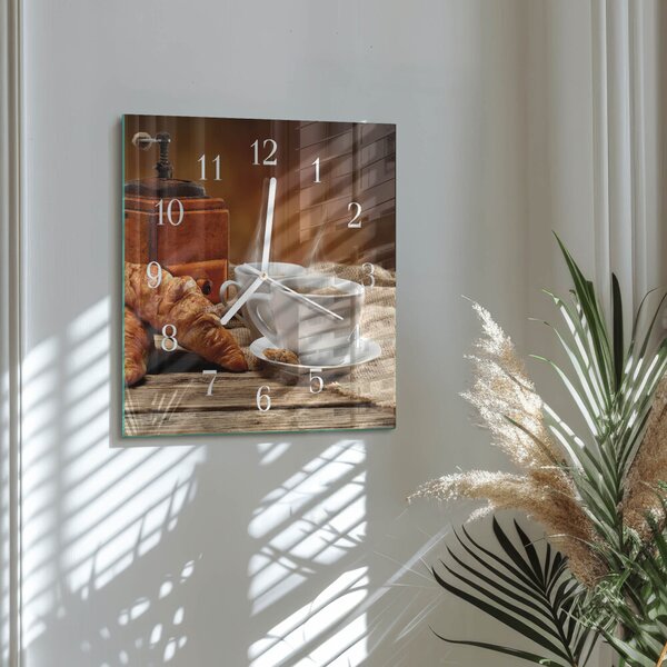 Skleněné hodiny Mlýnek na kávu zskb-30x30-00058358