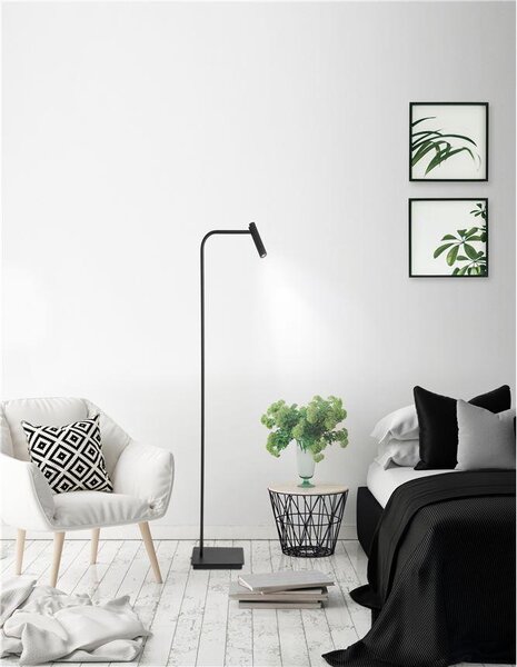 Nova Luce Stojací LED lampa SICILY černý hliník 3W 3000K