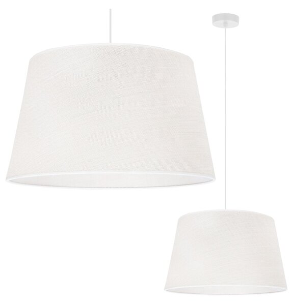 Závěsné svítidlo Juta, 1x bílé jutové stínítko, (fi 44cm), w