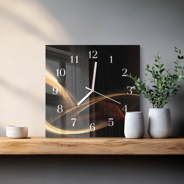 Skleněné hodiny Abstraktní čáry zskb-30x30-00082488