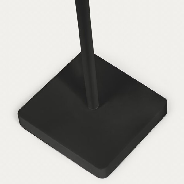 Bílá plastová solární stojací LED lampa Kave Home Dinesh 120 cm s černou podnoží