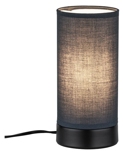Paulmann 77059 Pia stolní lampa 1x E14 max 25W, tmavě šedý textil, černá, výška 21cm