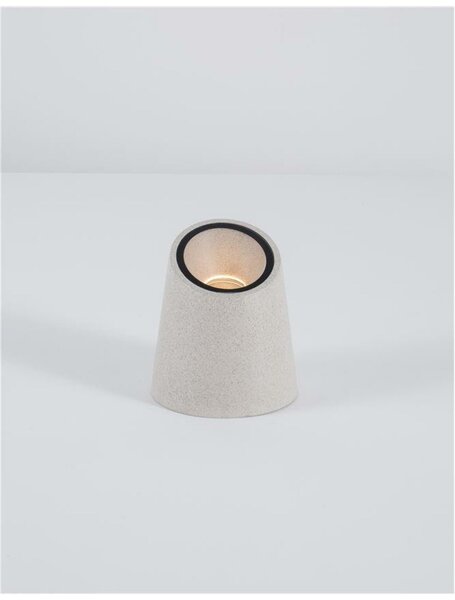 NOVA LUCE venkovní sloupkové svítidlo FOX bílý pískovec skleněný difuzor GU10 1x7W 100-240V bez žárovky IP65 9470582