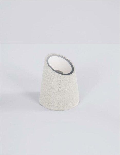 NOVA LUCE venkovní sloupkové svítidlo FOX bílý pískovec skleněný difuzor GU10 1x7W 100-240V bez žárovky IP65 9470582