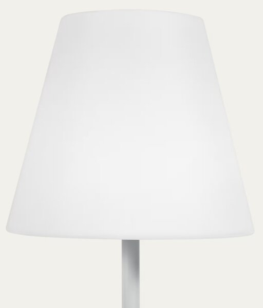 Bílá plastová solární stojací LED lampa Kave Home Amaray 120 cm