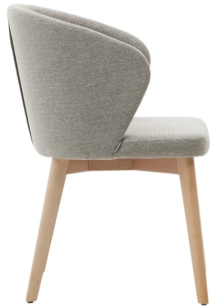 Hnědá čalouněná jídelní židle Kave Home Darice