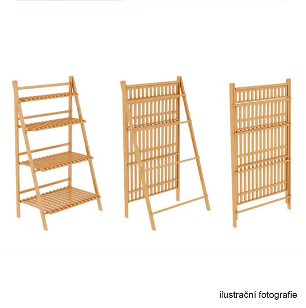 KONDELA Skládací regál, bílá, Nepel TYP 2 + dárek