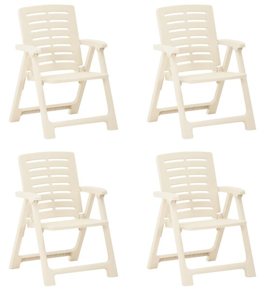 Zahradní židle Bellcaro - plastové - 4 ks | bílé