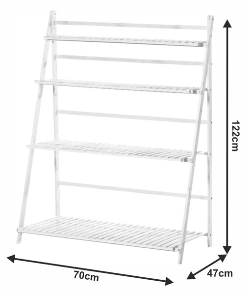 KONDELA Skládací regál, bílá, Nepel TYP 2 + dárek