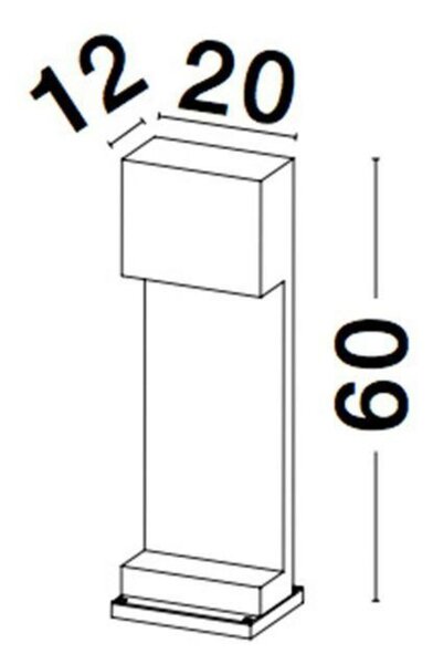 NOVA LUCE venkovní sloupkové svítidlo GRANTE šedý beton a hliník GU10 2x10W 100-240V bez žárovky IP65 9790022