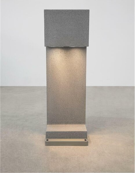 NOVA LUCE venkovní sloupkové svítidlo GRANTE šedý beton a hliník GU10 2x10W 100-240V bez žárovky IP65 9790022