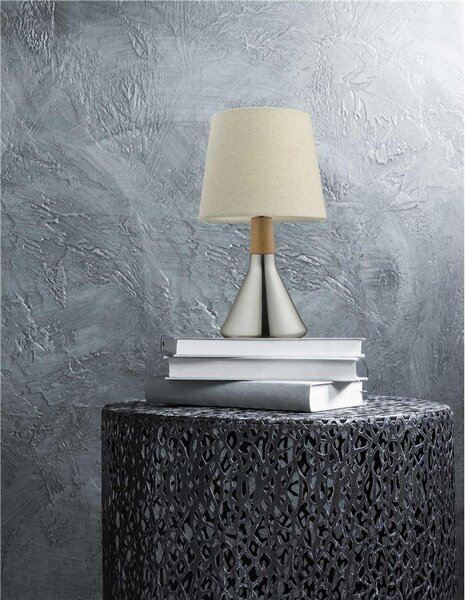 Nova Luce Stolní lampa MONTES, bílé stínidlo E14 1x5W Barva: Mosaz