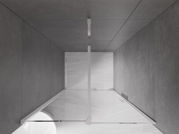 Mexen Velar, posuvné dveře do otvoru 75x200 cm, 8mm čiré sklo, chromový profil, 871-075-000-01-01