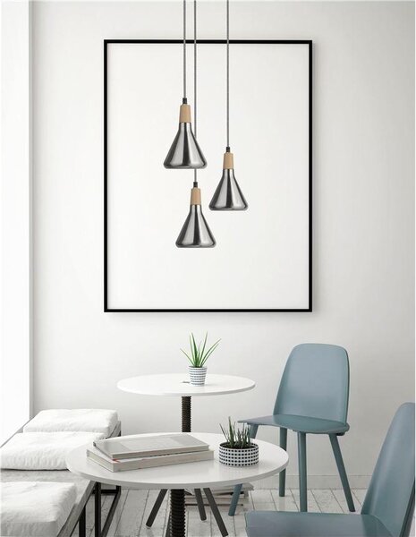 Nova Luce Závěsné svítidlo VENANZIO, přírodní dřevo E14 1x5 W, měďené - VÝPRODEJ