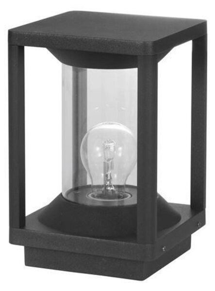 NOVA LUCE venkovní sloupkové svítidlo LOEVE antracitový hliník a čirý akryl E27 1x12W 220-240V IIP65 bez žárovky 9193102