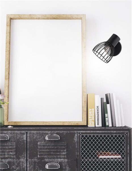 Nova Luce Bodové svítidlo FIUMICINO matný černý kov E14 1x5W