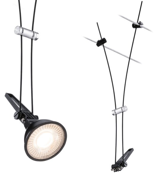 Paulmann 94489 Comet, černý spot pro lankový systém, 1xGU5,3 max.50W
