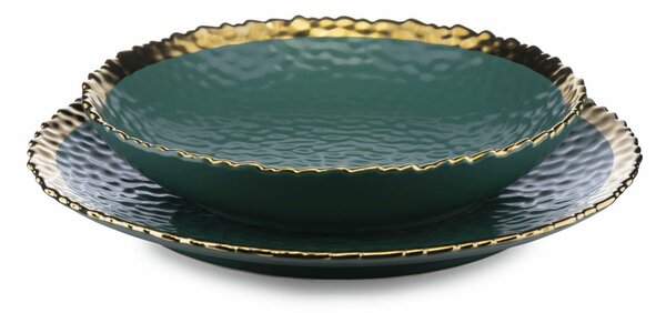 Keramická sada talířů Kati Green Gold 2ks