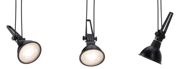 Paulmann 94489 Comet, černý spot pro lankový systém, 1xGU5,3 max.50W