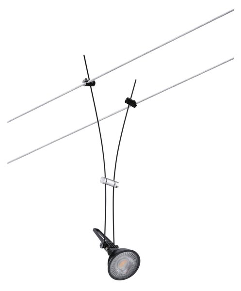 Paulmann 94489 Comet, černý spot pro lankový systém, 1xGU5,3 max.50W