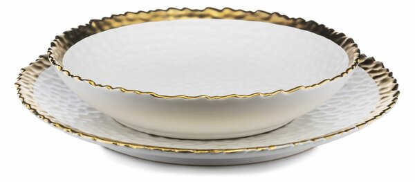 Keramická sada talířů Kati White Gold 2ks