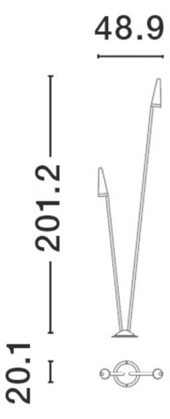 NOVA LUCE venkovní sloupkové svítidlo MABEL černý hliník a čiré sklo LED 17W 3000K 220-240V 36st. IP54 délka kabelu 35 cm 9002870