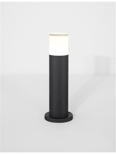 NOVA LUCE venkovní sloupkové svítidlo NOTEN černý hliník čirý a bílý akryl LED 8W 3000K 220-240V IP65 120st. IP65 9905022