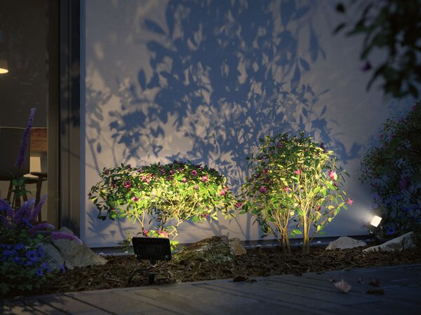 Paulmann 94574 Plug&Shine Ground Spike, zahradní reflektor LED 6,8W 3000K, černá, IP65