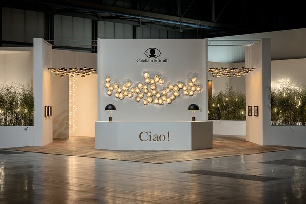 Catellani & Smith Luxusní nástěnné/stropní LED svítidlo Gold Moon, 2700K, 6x1,1W