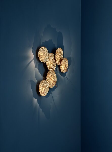 Catellani & Smith Luxusní nástěnné/stropní LED svítidlo Gold Moon, 2700K, 6x1,1W