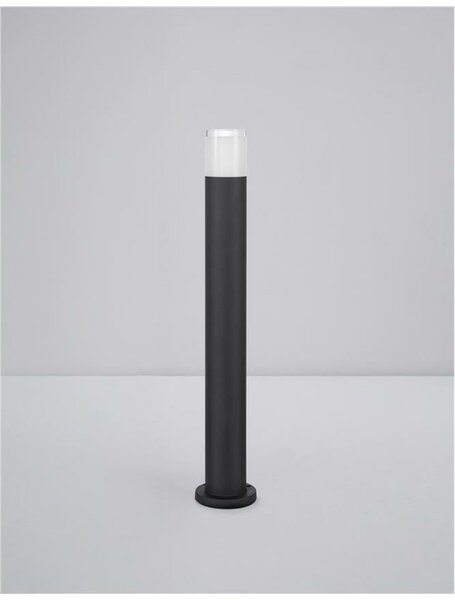 NOVA LUCE venkovní sloupkové svítidlo NOTEN LED černý hliník čirý a bílý akryl 8W 3000K 220-240V IP65 120st. IP65 9905021