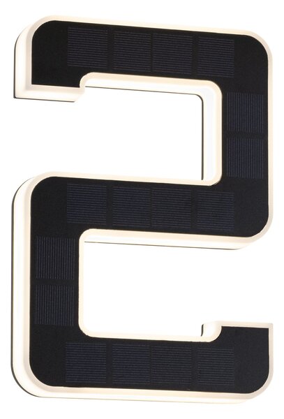 Paulmann 79843 solární domovní číslo 2 s vyměnitelnou baterií LED 0,2W 3000K, výška 23cm, IP44