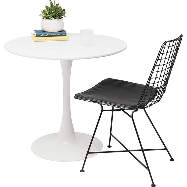 KONDELA Jídelní stůl, kulatý, bílá matná, průměr 80 cm, REVENTON NEW