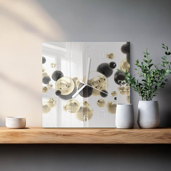 Skleněné hodiny Abstrakce zskb-30x30-00083330