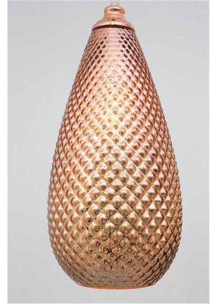 Nova Luce Závěsné svítidlo BOHO růžově zlaté sklo a kov E27 1x12W