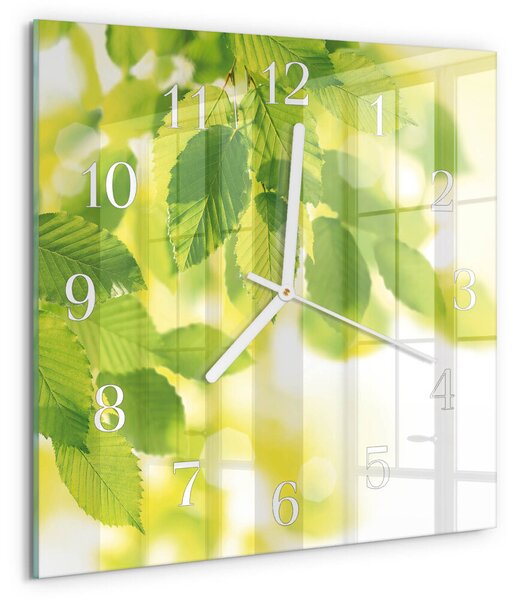 Skleněné hodiny Listy zskb-30x30-00057818