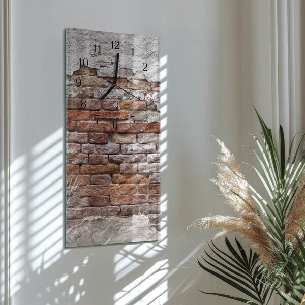 Skleněné hodiny vertikální Cihlový zsppc-30x60-00178410