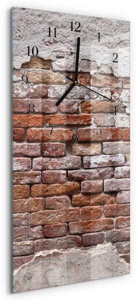Skleněné hodiny vertikální Cihlový zsppc-30x60-00178410
