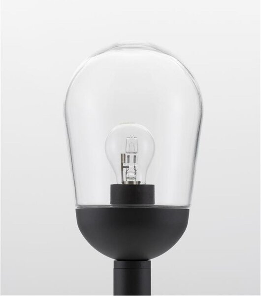 NOVA LUCE venkovní sloupkové svítidlo OMIKA tmavě šedý hliník a čiré sklo E27 1x12W 220-240V bez žárovky IP54 9060196