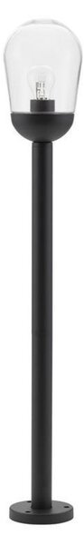 NOVA LUCE venkovní sloupkové svítidlo OMIKA tmavě šedý hliník a čiré sklo E27 1x12W 220-240V bez žárovky IP54 9060196