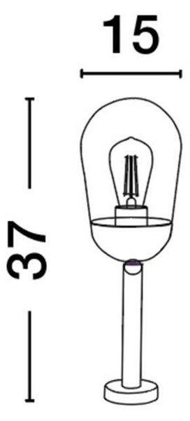 NOVA LUCE venkovní sloupkové svítidlo OMIKA tmavě šedý hliník a čiré sklo E27 1x12W 220-240V bez žárovky IP54 9060195