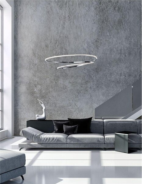 Nova Luce Závěsné LED svítidlo VIAREGGIO, 29W 3000K Barva: Chrom